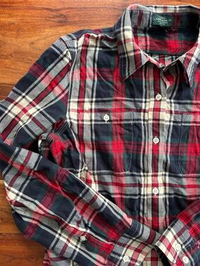 Lauren Ralph Lauren red plaid button up Large Petite